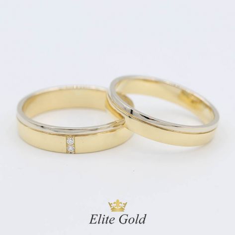 Элегантные обручальные кольца Mabel в двух цветах золота