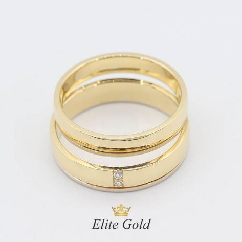 Элегантные обручальные кольца Mabel в двух цветах золота