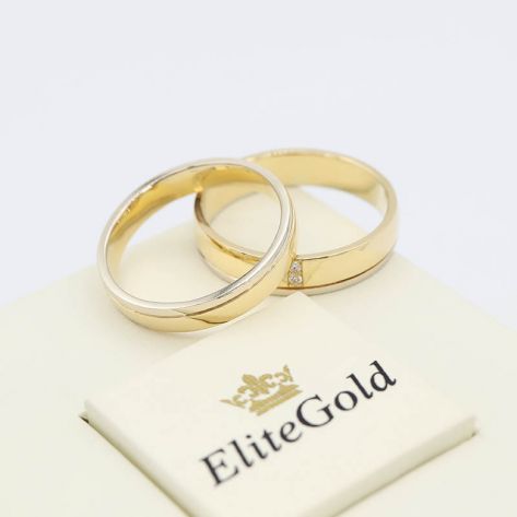 Элегантные обручальные кольца Mabel в двух цветах золота