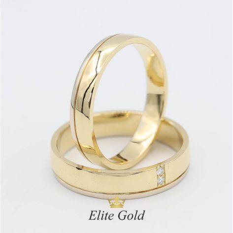 Элегантные обручальные кольца Mabel в двух цветах золота