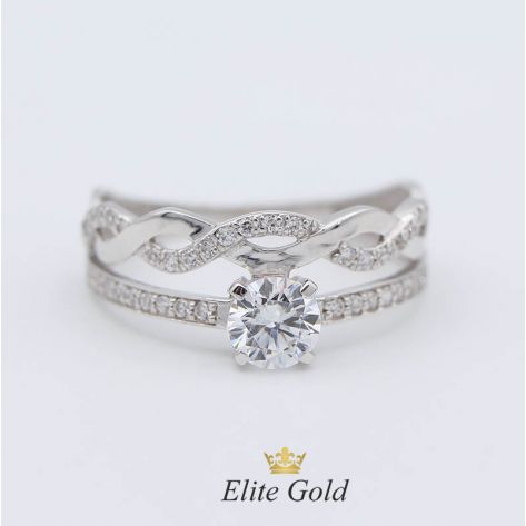 кольцо в белом золоте