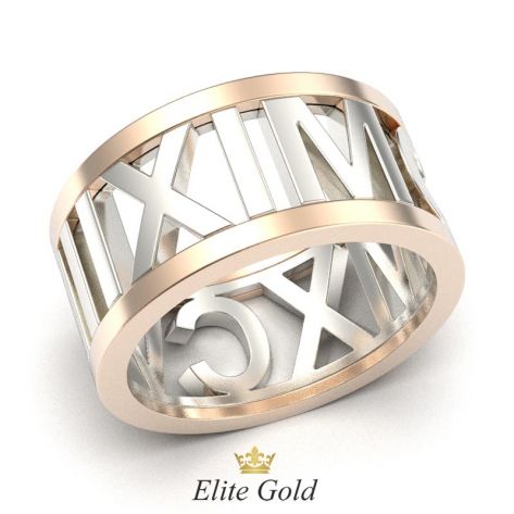 кольцо Mave с римскими цифрами по ободку