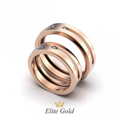 Авторские обручальные кольца Evento с датой свадьбы