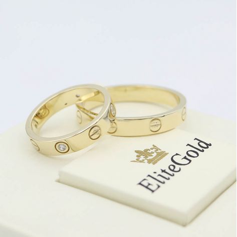 ​Кольцо в стиле Cartier Love Small в лимоном золоте