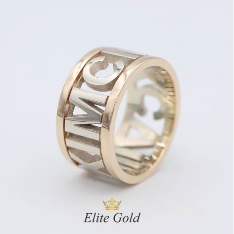 кольцо Mave с римскими цифрами по ободку