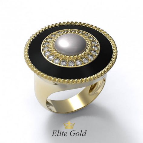 Эксклюзивное женское кольцо Atmosfera с ювелирной эмалью и камнями