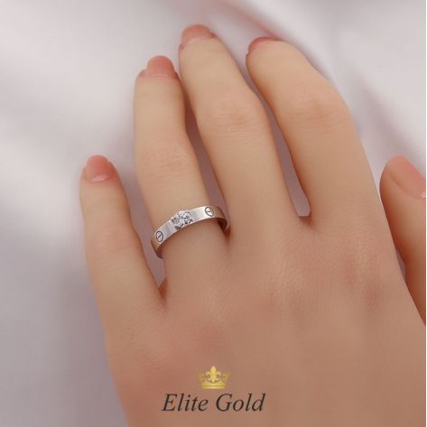 в белом золоте с фианитом