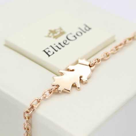 Авторский браслет для мамы Baby Girl с фигуркой девочки на цепочке