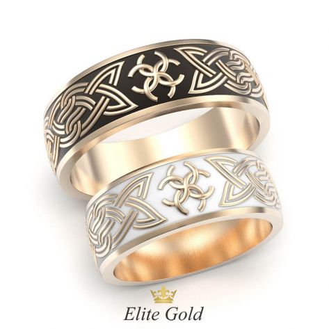 кольца Serafina с символом свадебник в красном золоте 585