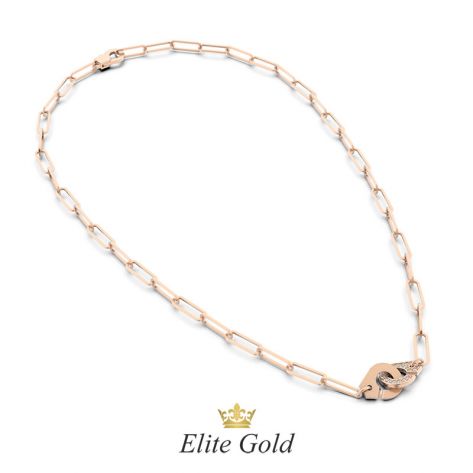 колье Diva с длинными звеньями в белом золоте