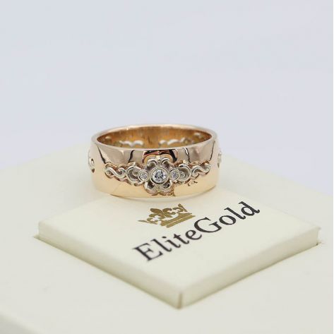 в красном и белом золоте с бриллиантами