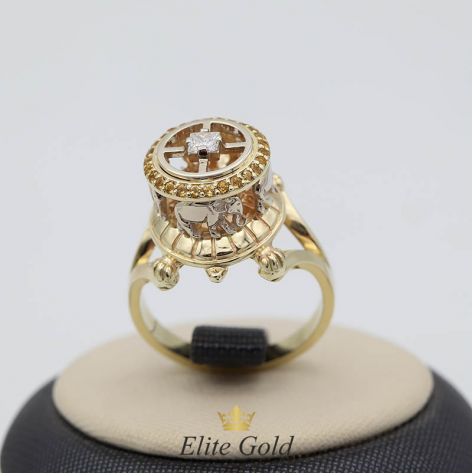 Фантазийный мужской перстень "Вершина Мира" в виде четырех слонов, стоящих на черепахе