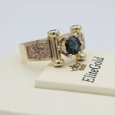 Авторское мужское кольцо с крестом Тамплиера