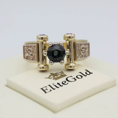 Авторское мужское кольцо с крестом Тамплиера