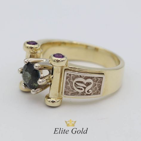 Авторское мужское кольцо с крестом Тамплиера