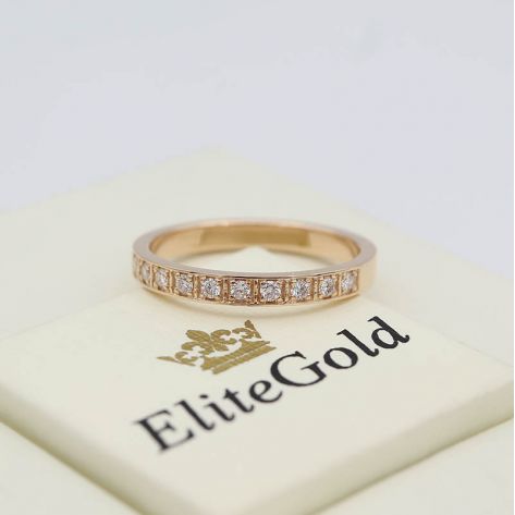 Авторское тонкое обручальное кольцо Aviva