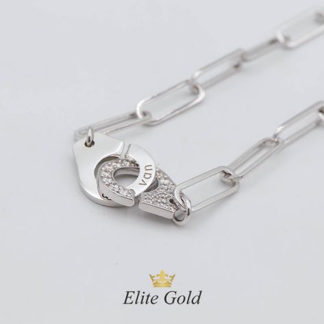 колье Diva с длинными звеньями в белом золоте