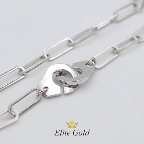 колье Diva с длинными звеньями в белом золоте