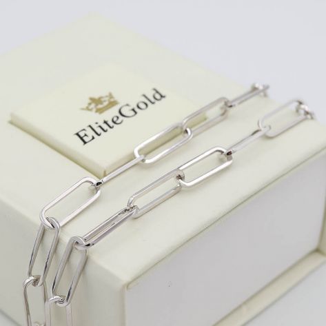 колье Diva с длинными звеньями в белом золоте