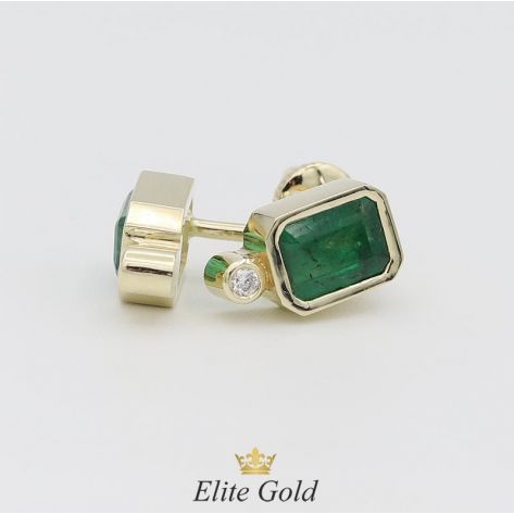 в лимонном золоте с изумрудами и бриллиантами