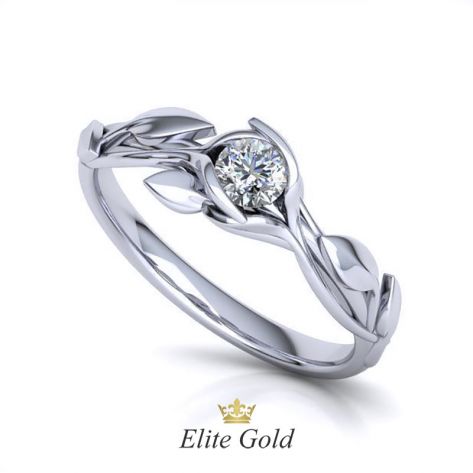 Авторское помолвочное кольцо-солитер Beloved Flora