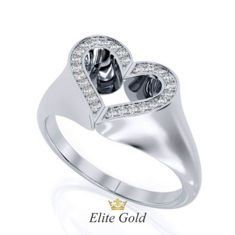 Эксклюзивный женский перстень Double Heart