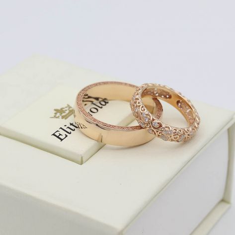 Авторские обручальные кольца Ника - облегченная версия