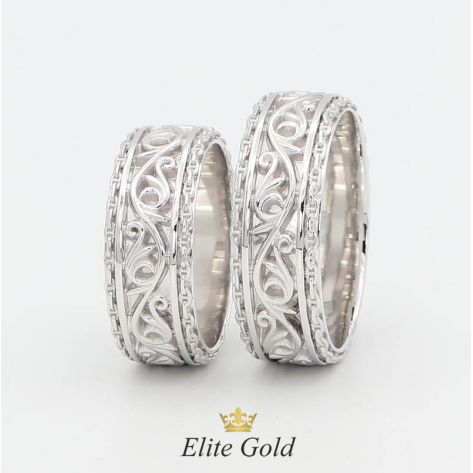 Авторские обручальные кольца Almas в белом золоте