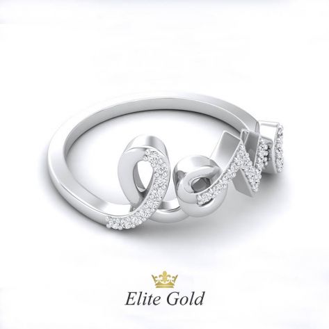 Авторское кольцо-надпись Love