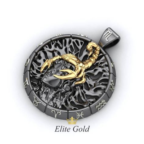 Дизайнерская рельефная подвеска Скорпион