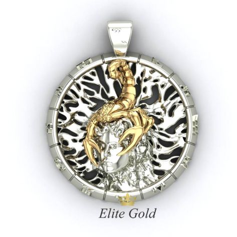 Дизайнерская рельефная подвеска Скорпион