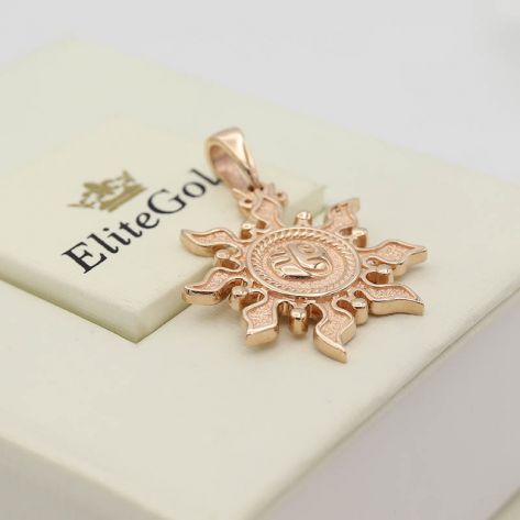 Авторский кулон оберег в виде солнца