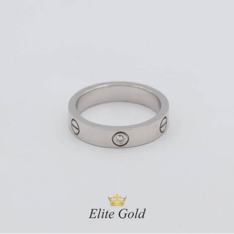 Кольцо в стиле Cartier Love Small в белом золоте