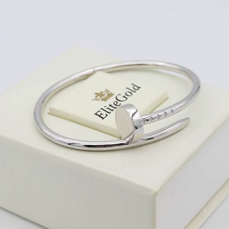 браслет в стиле cartieк в белом золоте