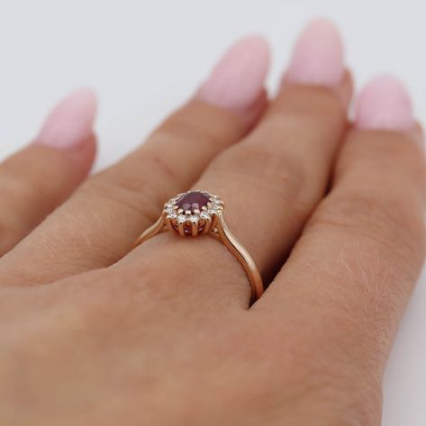 Авторское кольцо Princess Diana Petite