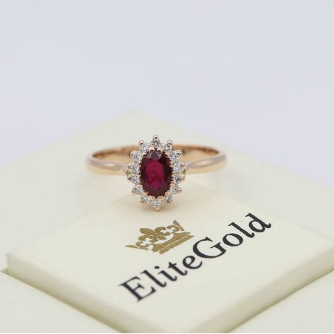 Авторское кольцо Princess Diana Petite