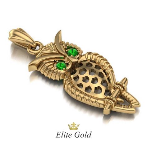 Дизайнерский рельефный кулон Филин