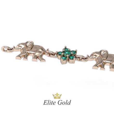 Дизайнерский браслет с изображением слонов