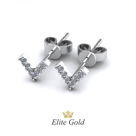 Дизайнерские серьги-пусеты Victoria