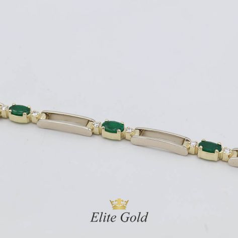 Авторский браслет Lea с камнями в комбинированном золоте