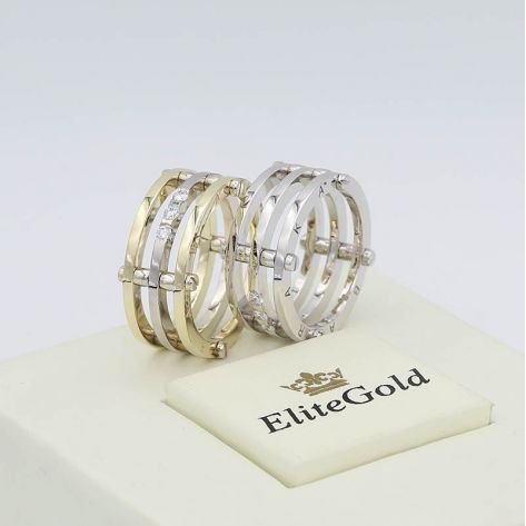 Авторские обручальные кольца Catena с шарнирами и болтами