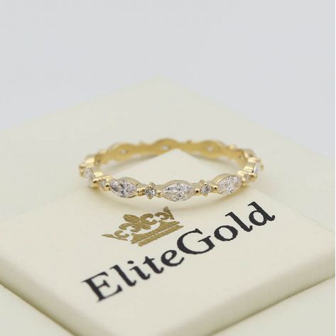 Эксклюзивное женское кольцо Aspen с камнями по кругу