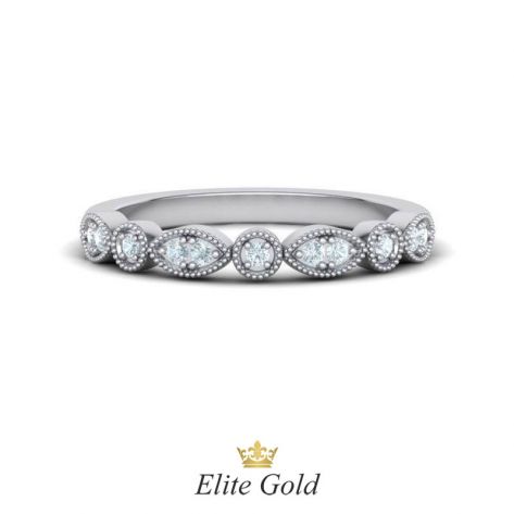 кольцо Millie с филигранью в белом золоте