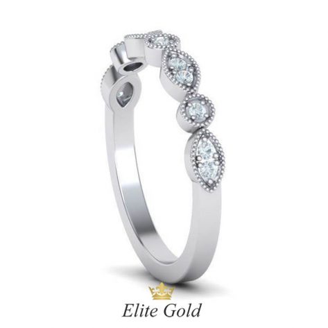 кольцо Millie с филигранью в белом золоте