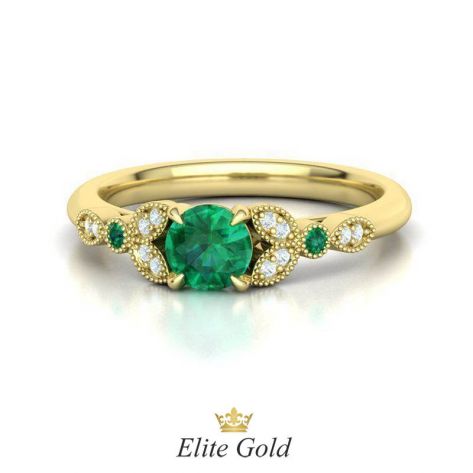 помолвочное кольцо Millie в лимонном золоте