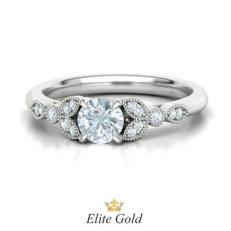 помолвочное кольцо Millie в белом золоте