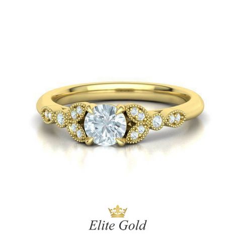 помолвочное кольцо Millie в лимонном золоте