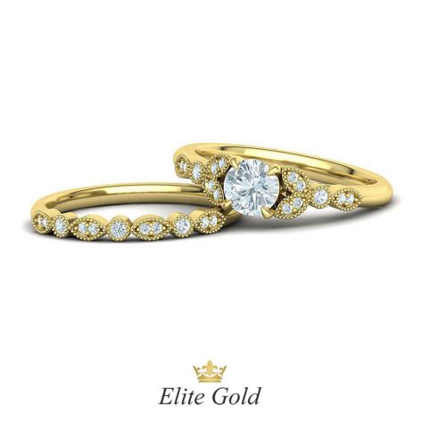 Millie Bridal Set в желтом золоте