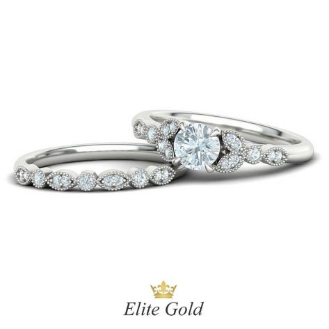 Millie Bridal Set в белом золоте