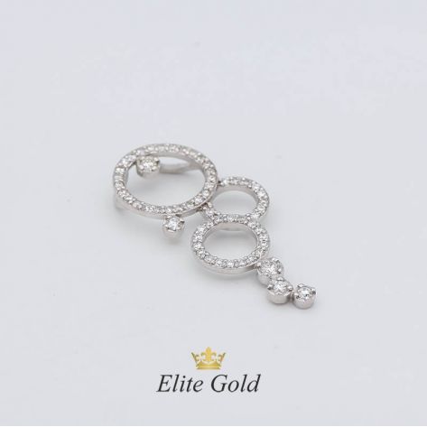 Кулон в форме кругов Gravity с камнями